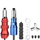 Electric Rivet Gun 2.4mm-4.8mm Rivet Nut Gun Drill Adapter Cordless Riveting Tool Insert Nut Pull