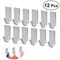 12pcs Strong Self Adhesive Stainless Steel Towel Mop Hooks Hat Hangers For Hanging Kitchen Bedroom