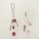 Pink & Red Strawberry Nana Inspired Phone Charms Guitar star Cell Phone & bow Handmade Kawaii