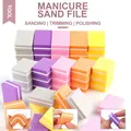 Limegirl 10/25/50pcs Lot Double-sided Mini Nail File Blocks Colorful Sponge Nail Polish Sanding