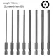 Security Tamper Proof Screwdriver Bit 100mm Long Reach Magnetic Torx Screwdriver S2 Alloy Steel T8