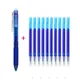 6PCS/lot 0.5mm Erasable Ballpoint Pen Set Washable Handle Magic Ink Erasable Refill Rod for School