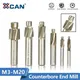 XCAN Milling Cutter 1pc 4 Flute HSS Counterbore End Mill M3.2-M20 Pilot Slotting Bit for Metal
