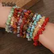 Natural Gem Stone Bracelet 41 Color Irregular Crystal Stretch Chip beads Nuggets Bracelets Bangles