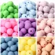 50Pcs 12mm Baby Silicone Beads BPA Free Baby Round Beads Teether Teething Pearl Ball Food Grade For