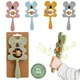 1PCS Silicone Teether Koala Elephant Handbells Rattles BPA Free Rodents Teething Necklace Food Grade