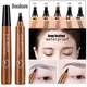 5 Colors Dark Brown 4 Point Liquid Eyebrow Pencil Microblading Waterproof Eyebrow Pencil Tattoo