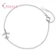 Cute Simple 925 Sterling Silver Jewelry Bracelet Female Crystal Aircraft Airplane Bracelet