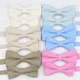 New Light Color Parent-Child Bow Tie Cotton Kids Men Casual Butterfly Cravat White Blue Pink Bowtie