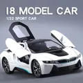 1:22 Diecast BMW I8 Sports Car Alloy Model Car Vehicle Collection Simulation Sound & Light Toys Car