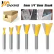 6mm/8mm Shank 1/4" Shank Dovetail Joint Router Bits 14 Degree Woodworking Engraving Milling Cutters