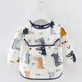 Baby Kids Toddler Long Sleeve Scarf Waterproof Art Smock Feeding Bib Apron Pocket Infant Boys Girls