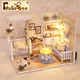 CUTEBEE Wooden Doll House 1:24 Handmade Miniature Doll House Model Building Kits Toy with Furniture