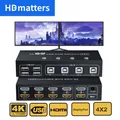 Displayport HDMI KVM Switch dual monitor 4X2 2X2 HDMI Displayport USB KVM Switch Dual Display DP