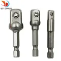 1-3pcs chrome vanadium steel socket adapter Seth ex shank to 1/4 "3/8" 1/2 "extension drill bits hex