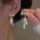 New Crystal Drop Earrings with Bling Bling Cubic Zirconia Temperament Women Earrings High Quality