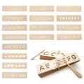 Kid's Wooden Educational Toys Montessori Pen Control Boards Learning Word Spelling Letter Number