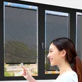 Universal Roller Blinds Suction Cup Sunshade Blackout Curtain Car Bedroom Kitchen Office Window