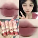 6 Color Brown Pink Lip Glaze Matte Liquid Lipstick Cute Strawberry Waterproof Velvet Nude Red Lip