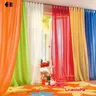 Curtains black and white drapes Sheer yam tulle Orange Tulle for ivory curtains green curtains