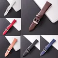 Cowhide Leather Watchband Genuine Leather Watchband Strap 12mm 14mm 16mm 18mm 20mm 22mm With Silver