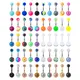 5PCS Colorful Acrylic Ball Belly Piercing Set for Women 316L Surgical Steel Bar Belly Button Rings
