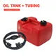 12L 24L Portable Boat Yacht Engine Marine Outboard Fuel Tank Oil Box With Connector Red Plastic