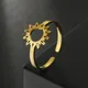 Skyrim Stainless Steel Sun Ring for Women Gold Color Minimalist Boho Adjustable Open Finger Rings 2025 Fashion Jewelry Gift