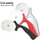 Pizza Slicer Stainless Steel Round Pizza Wheel Pastry Slicer Roller Dough Divider with Non-slip