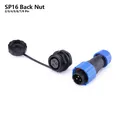 SP16 IP68 Waterproof Connector Male Plug & Female Socket 2/3/4/5/6/7/8/9 Pin Panel Mount Wire Cable