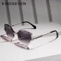 KINGSEVEN DESIGN Fashion Lady Sun glasses 2021 Rimless Women Sunglasses Vintage Alloy Frame Classic