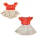 Infant Baby Girls Kids Moana Polynesia Princess Fancy Dress Sister Matching Lace Patchwork Book Week