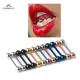 2 Pcs Tongue Piercing Titanium Plated Piercing Tongue Rings Bars Girls 14G Tongue Piercing