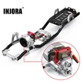 INJORA 313mm 12.3" Wheelbase Metal Chassis Frame with Prefixal Shiftable Gearbox for 1/10 RC Crawler