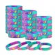 12pcs Mermaid Silicone Bracelets Birthday Party Favors Girl Boys Goodies Bag Filler Under The Sea