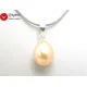 Qingmos 8-9mm Drop Natural Pink Pearl Pendant Necklace for Women Jewelry Pearl Necklace with Silver