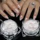 White Chrome Powder Pearl Shimmer Chrome Powder with Mirror Effect Pearl Effect Chrome Glazed Donut