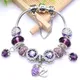 BAOPON Sweet Mother Pendant Charm Bracelets For Women With Love Heart Beads Snake Chain Bracelets