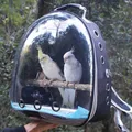 Bird Carrier Bag Parrot Backpack with Prech and Feeder Cups for Parakeet Cockatiel Bunny Travel