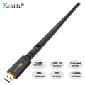 KEBIDU 1200Mbps Wireless WiFi USB Adapter 2.4/5Ghz Dual Band with Aerial 802.11AC Network Card High