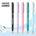 Macaron Metal Simple Ballpoint Pen Creative Colorful Pens Advertising Gift Pen Custom Logo School