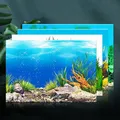 Double-sided Aquarium Landscape Sticker Poster Fish Tank 3D Ocean Sea Plants Background Sticker