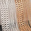 1 piece cuban link necklace chain silver plated gold personalzied length jewelry finding chain for