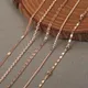 2mm 3mm Wide Thin Necklace Choker for Women Girls 585 Rose Gold Color Chain Female Wedding Party