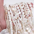 Natural White Shell Beads Mother of Pearl Love Heart Cross Star Moon Oval Round Spacer Beads Charm