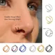 1 Piece Double Layers Stainless Steel Nose Ring Studs for Women 20G Hoops Twist Cartilage Tragus