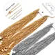 10pc 1.2/1.5/2mm Gold Stainless Steel Link Chains For Necklaces Cuban Chains With extender chain