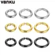 Vanku Stainless Steel Ear Clip Earrings For Women Man Non Piercing Round Ear Circle Fake Earrings