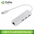 USB 3.1 HUB TYPE C to Ethernet Network LAN Adapter 100Mbps RJ45 USB-C With 3 Ports USB HUB Splitter