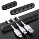 3/5/7 Clips Adhesive Cable Winder Desktop Wire Earphone Cable Holder Desk Organizer Stationery